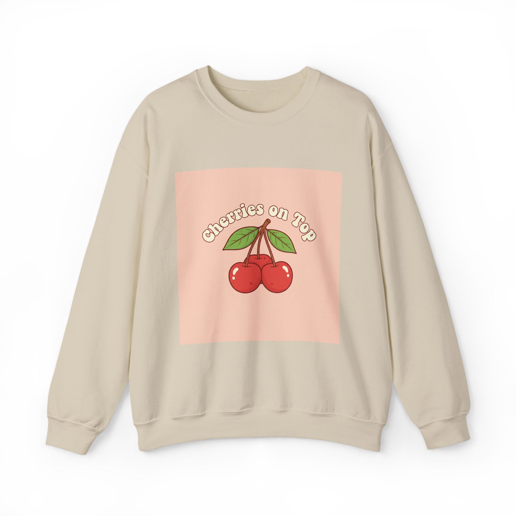 Cherry Graphic Crewneck Sweatshirt | kawaii retro fruit design