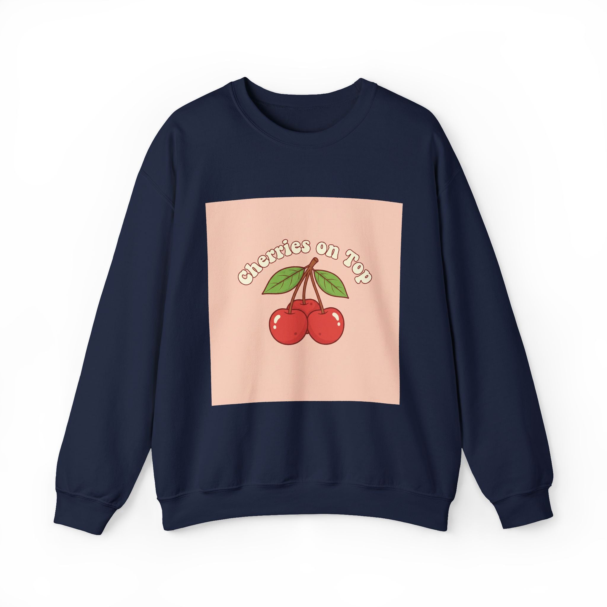 Cherry Graphic Crewneck Sweatshirt | kawaii retro fruit design