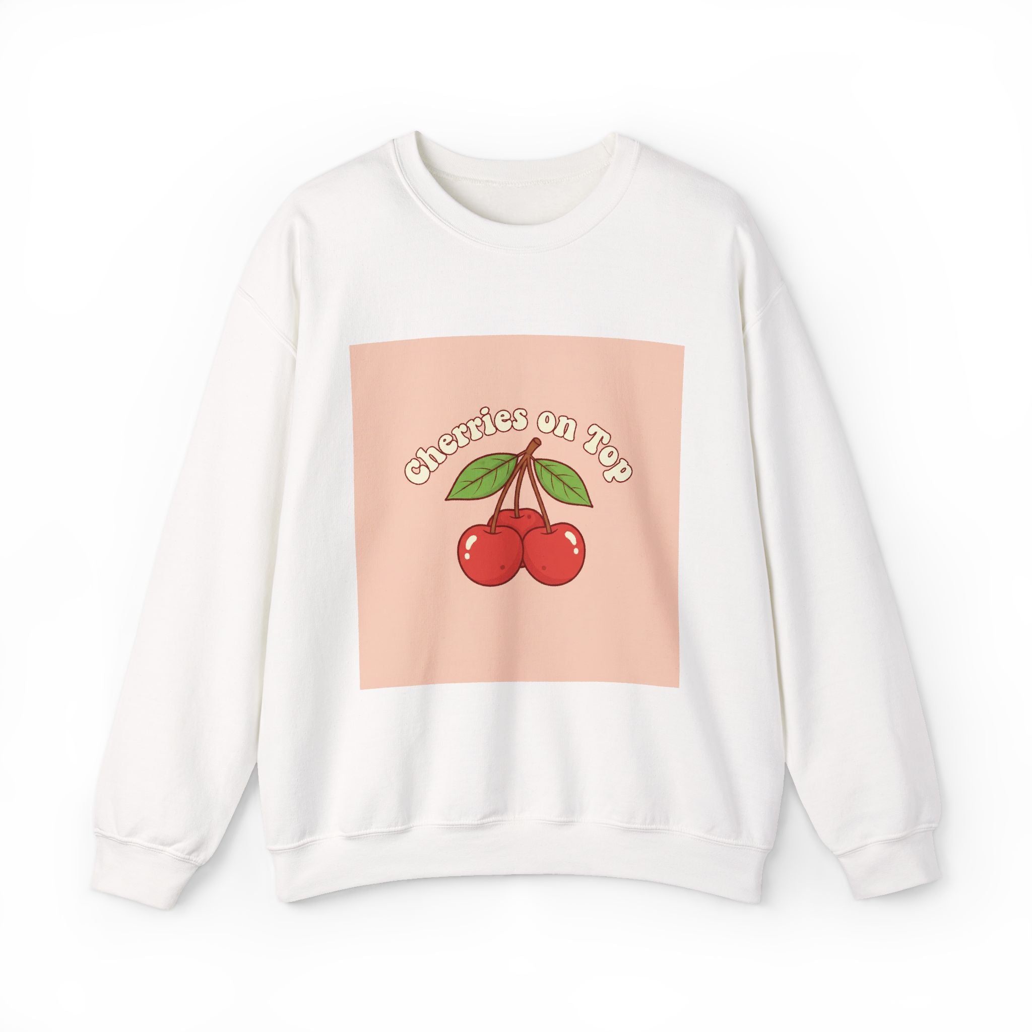 Cherry Graphic Crewneck Sweatshirt | kawaii retro fruit design