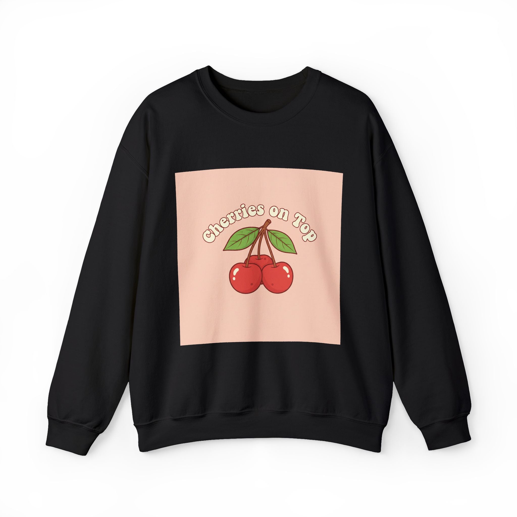 Cherry Graphic Crewneck Sweatshirt | kawaii retro fruit design