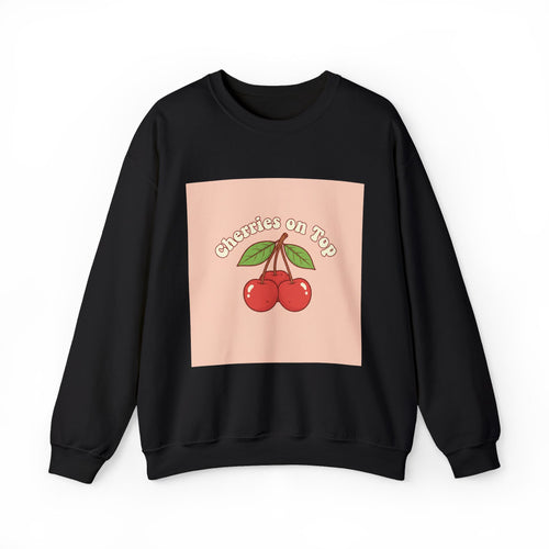 Cherry Graphic Crewneck Sweatshirt | kawaii retro fruit design