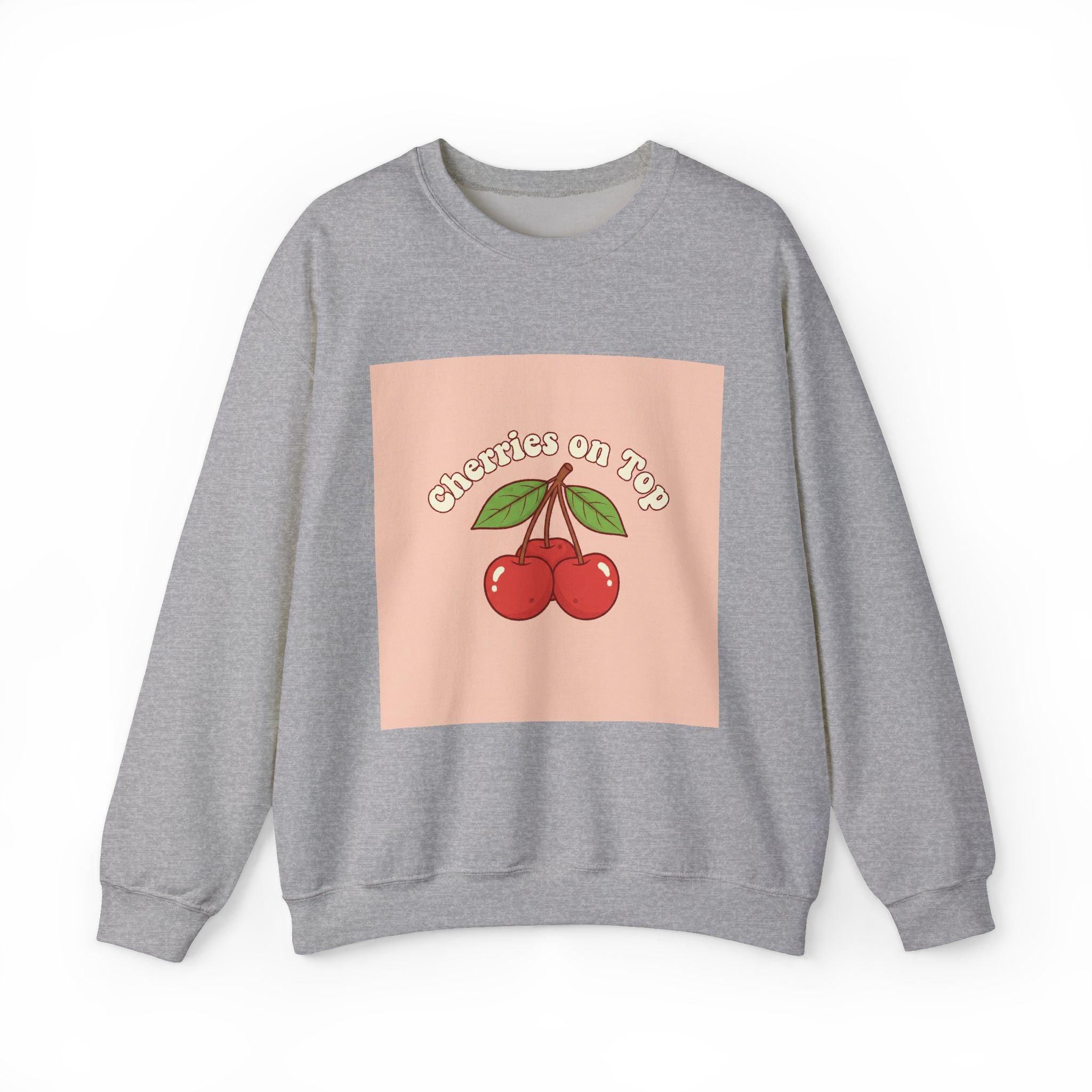 Cherry Graphic Crewneck Sweatshirt | kawaii retro fruit design