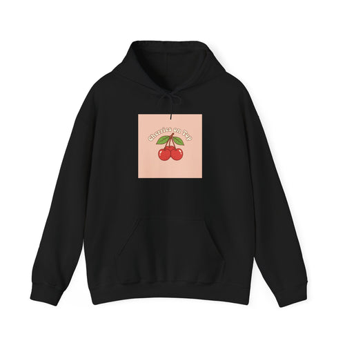 Cherry Graphic Hoodie | kawaii fruit, vintage cherry design